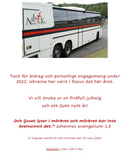 Tack för bidrag och personligt engagemang!