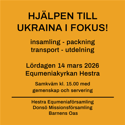Hjälpen till Ukraina i fokus
